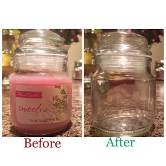 candle jar before after
