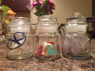 candle jars upcycled